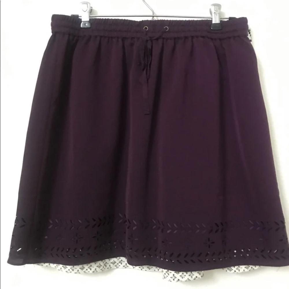 Jcrew purple skirt - knee length